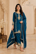 Deep Teal Embellished Salwar Set